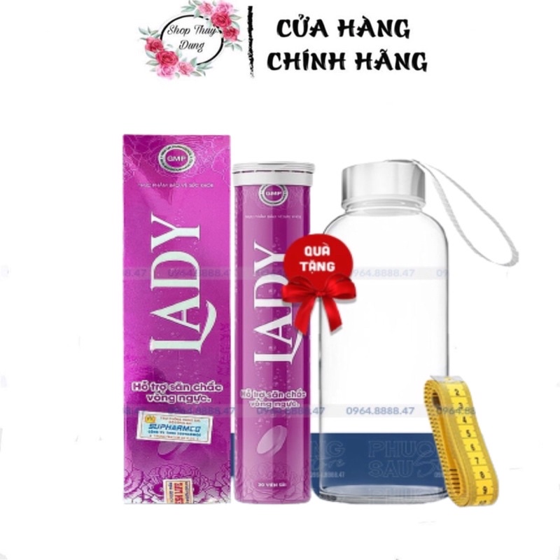 Viên sủi nở ngực LADY, giúp săn chắc vòng 1 và sáng da