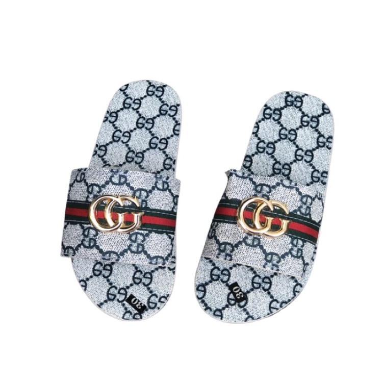 Dép quai ngang gắn chữ GG nam nữ trẻ em, dép gia đình đủ size từ 18 -43