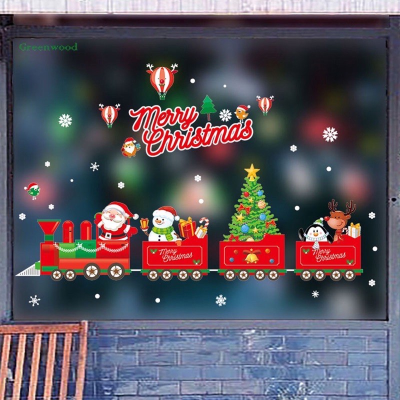 Decal trang trí tường Noel - Nhiều mẫu chào lễ Giáng Sinh vui nhộn ( Khách nhắn tin chọn mẫu )