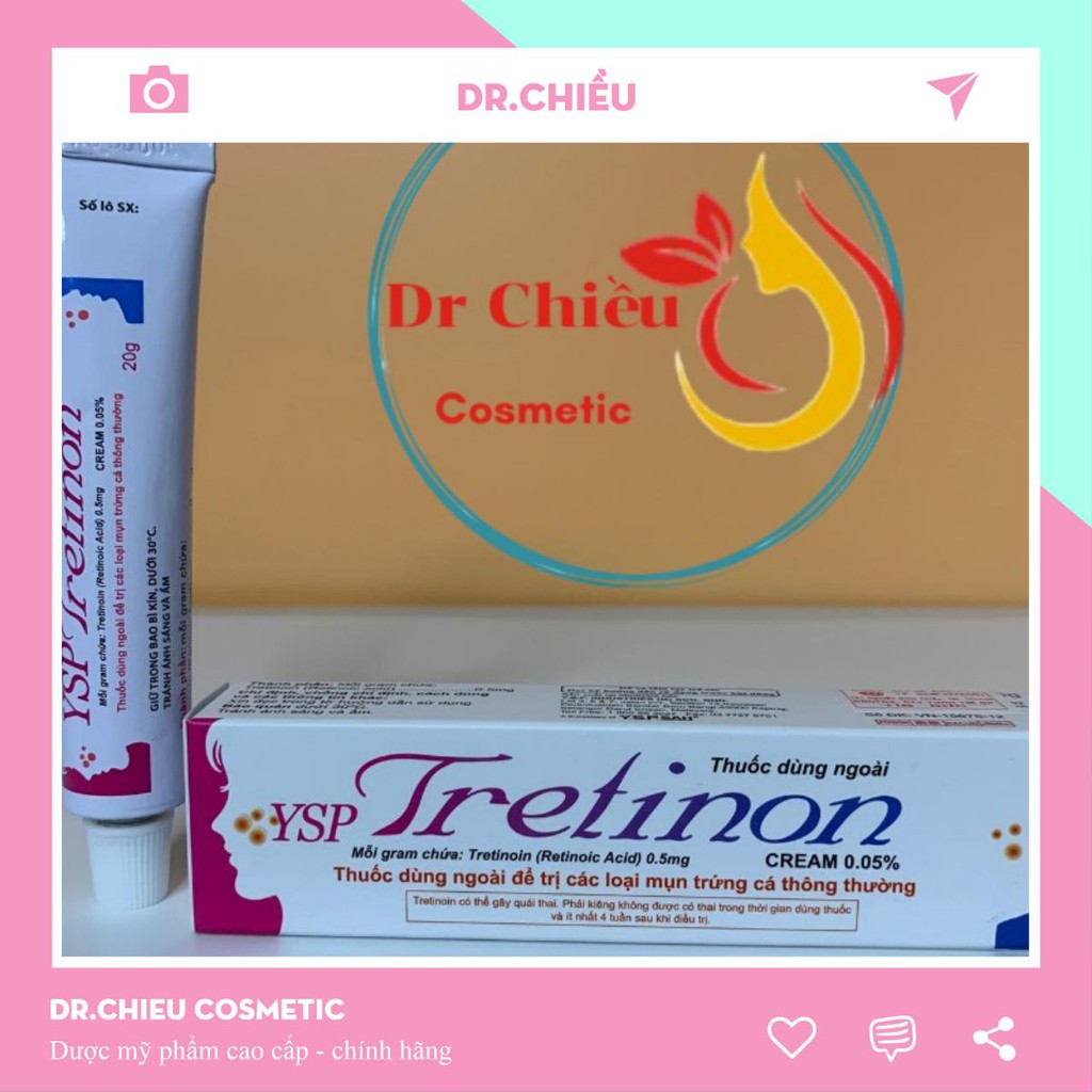 Tretinoin YSP⚜️CHÍNH HÃNG⚜️ Tretinoin 0.05% YSP hỗ trợ giảm mụn trứng cá mụn viêm mụn đầu đen mụn ẩn