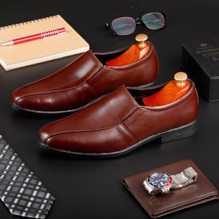 Giày nam da thật Tmark Tăng Chiều Cao 5cm mũi tròn Nâu đêm, giày tây đẹp phù hợp công sở, tiệc sang trọng dễ phối đồ.