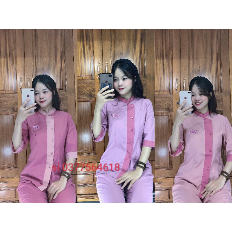 Bộ nữ đi chùa cổ trụ