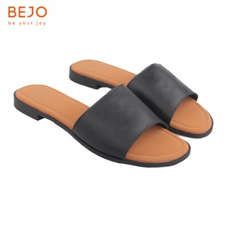 [Mã BMLT35 giảm đến 35K đơn 99K] Dép da thiết kế BEJO quai ngang WP10