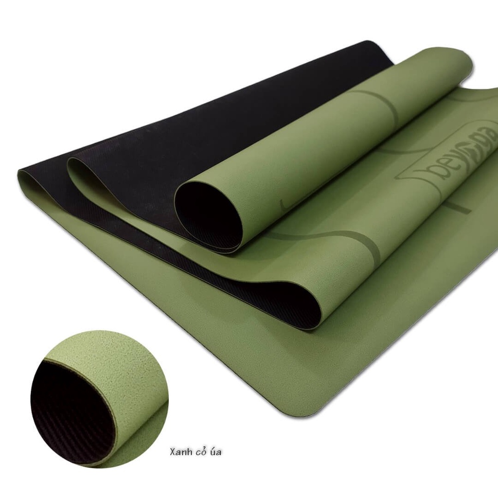 Thảm Yoga Cao Su Tự Nhiên Dày 5mm, Phiên Bản Mới, Cao Cấp, Chống Trơn Vượt Trội, Chống Bám Bẩn, beYoga Đài Loan
