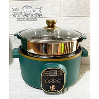 Nồi Lâu Kiêm Hấp Đa năng 24cm Shanban Electric Pot