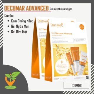 Bộ sản phẩm DECUMAR ADVANCED [Gel rửa mặt kiềm nhờn, gel ngừa mụn, kem chống nắng] (Decuma)