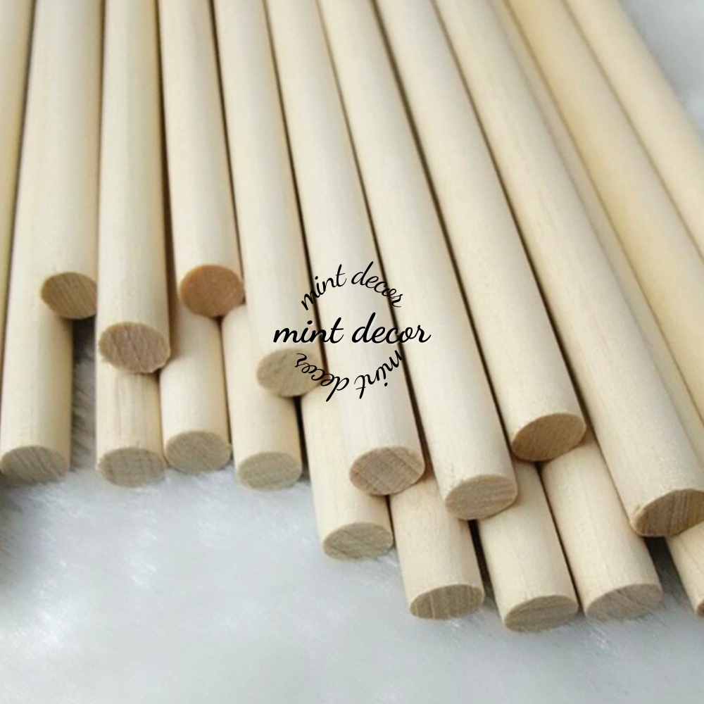 Thanh gỗ thông phi tròn dài 1m đường kính đa dạng handmade