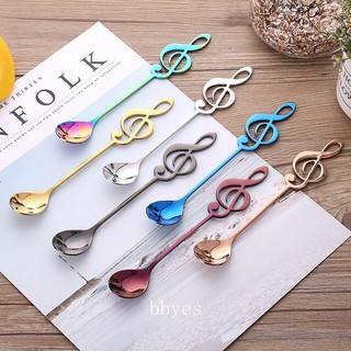 Muỗng Cà Phê Hình Nốt Nhạc Sáng Tạo Bằng Thép Không Gỉ 304