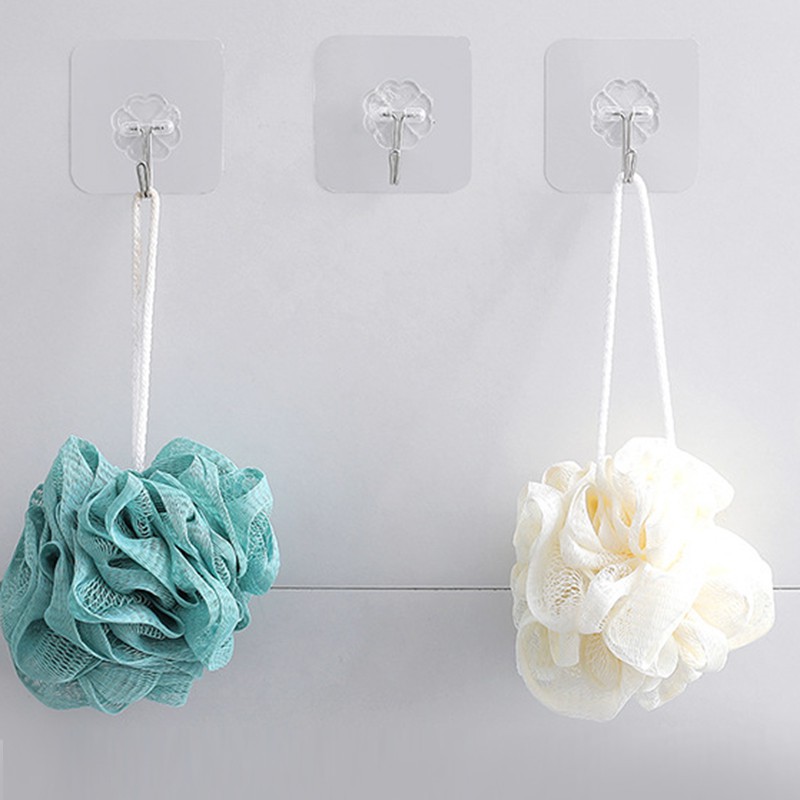 Set 20 móc treo đồ dán tường trong suốt chống thấm nước | BigBuy360 - bigbuy360.vn