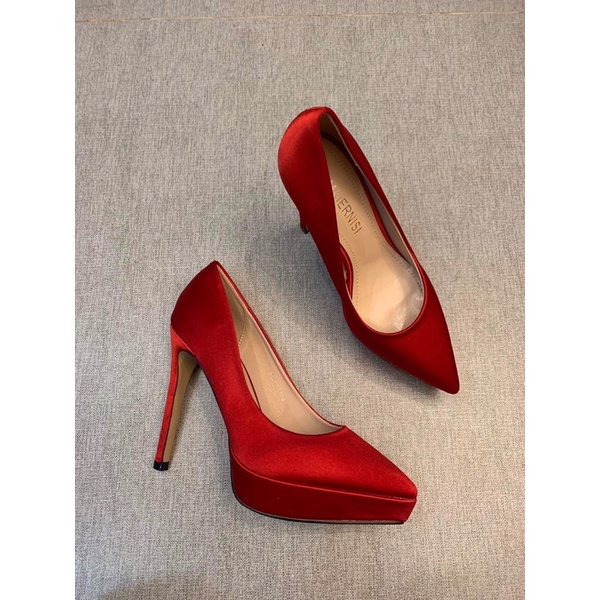 Giày cao gót silk satin size 35