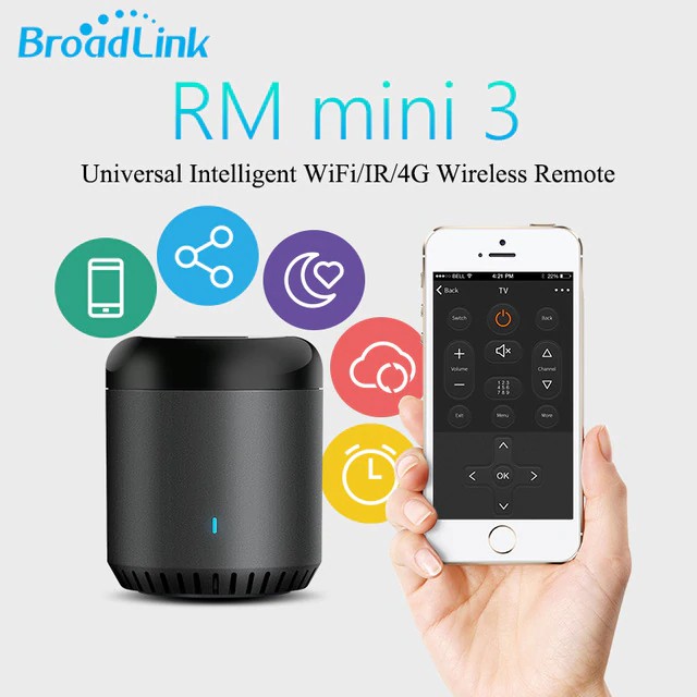 [ Bản Quốc Tế ] - Điều Khiển Hồng Ngoại BroadLink RM Mini 3 ( hỗ trợ Google Home, Google Home Mini, Amazon Alexa )
