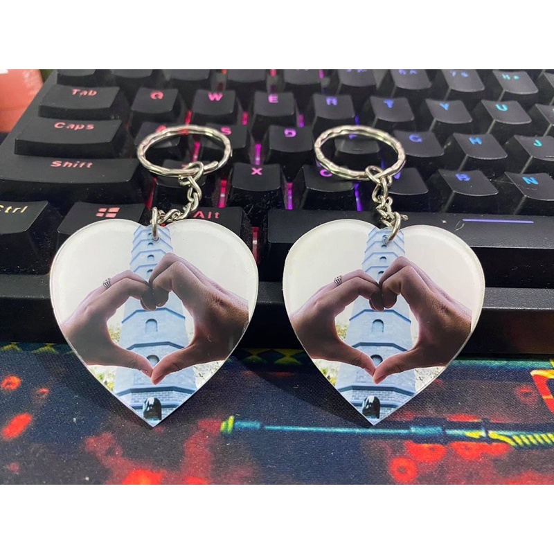 Móc khoá mica in hình 2 mặt cực rõ nét 🌸