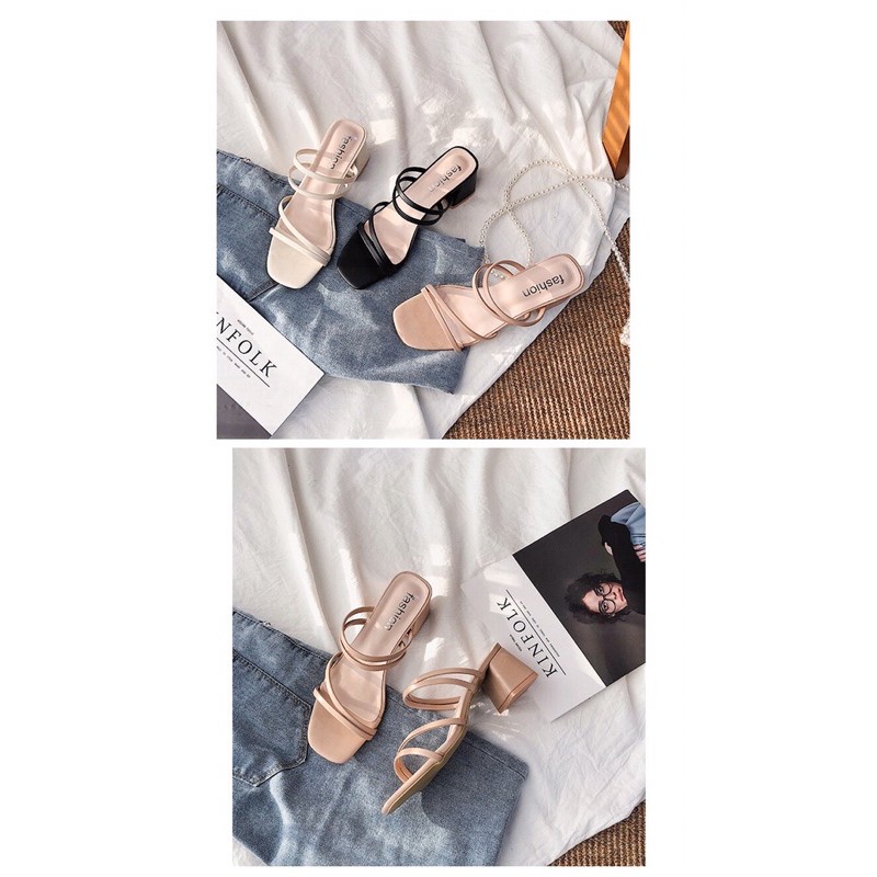 Sandal nữ dây mảnh, sandal đế bằng tiểu thư hàng QUẢNG CHÂU