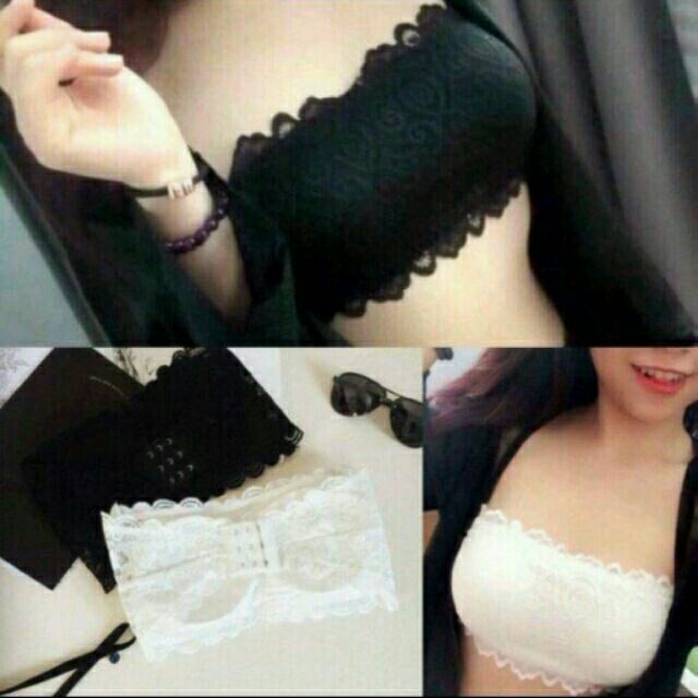 Áo Bra Không Dây Hoa Đào Có Mút Ngực