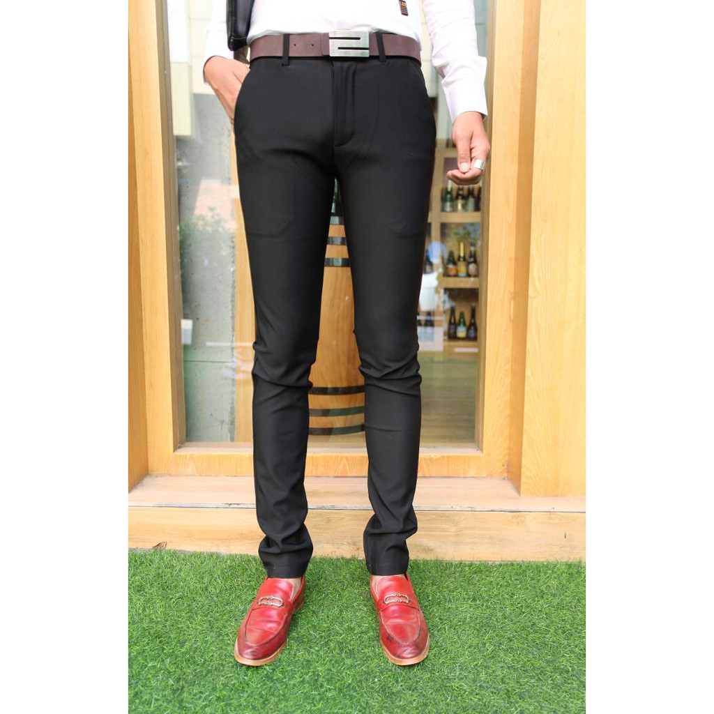 Quần tây Nam QTN74 đen bóng mượt