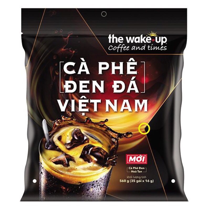 Cà Phê Wake Up Đen Đá Việt Nam (35 Gói x 16G)