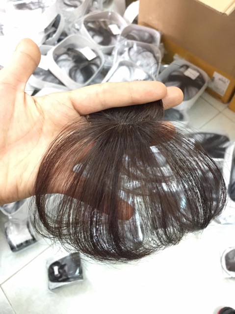 Mái thưa tóc thật 360 độ có đỉnh da đầu(mái 3D- Sỉ 110k)