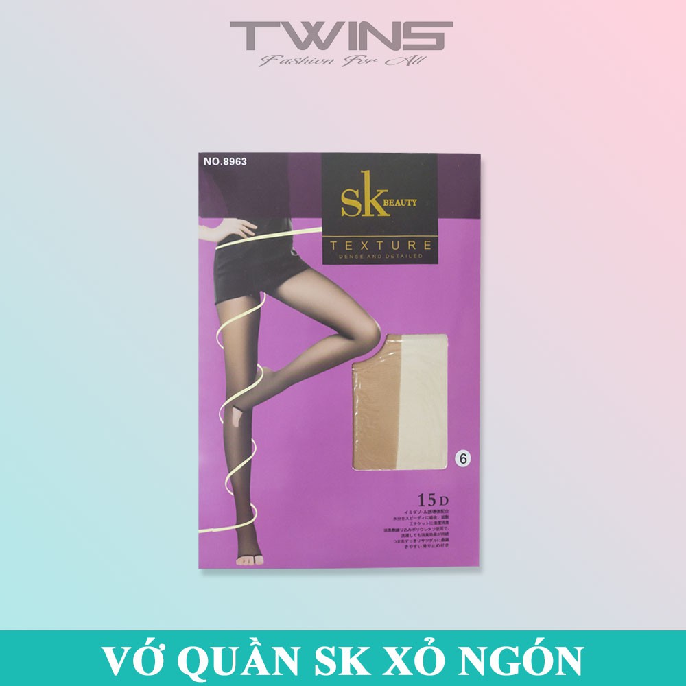 Vớ luôn quần xỏ ngón 2 màu da, đen SK 15D