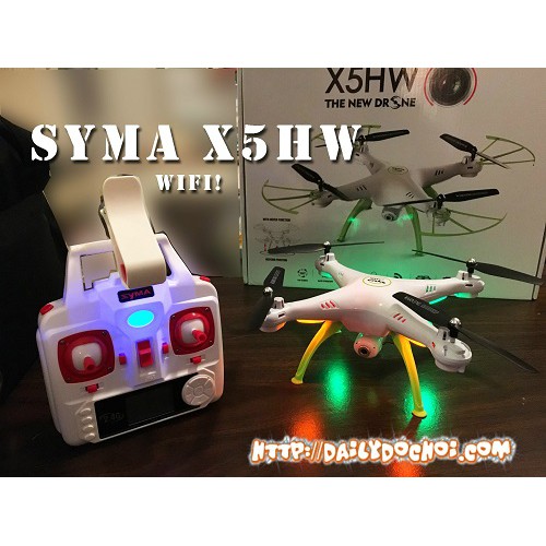 Máy bay 4 cánh cỡ trung syma x5hw x5hw-1 camera 2.0 truyền về điện thoại