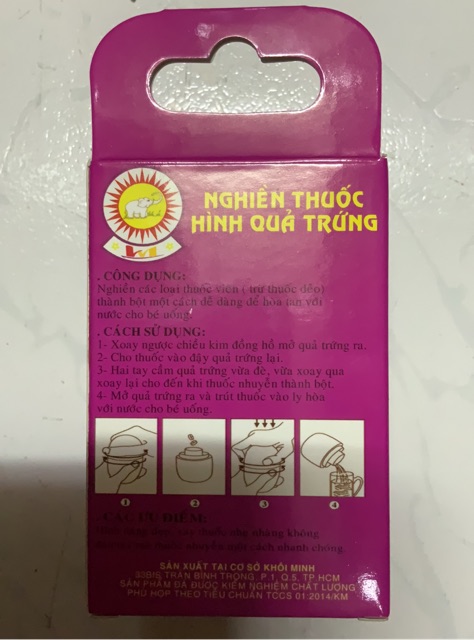 NGHIỀN THUỐC HÌNH QUẢ TRỨNG