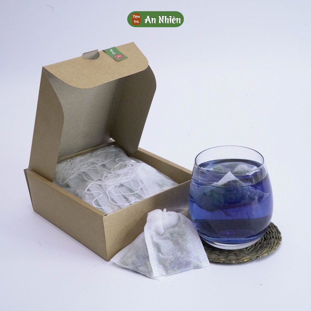 Trà hoa đậu biếc cỏ ngọt An Nhiên  trà hoa đậu biếc túi lọc dưỡng da giảm tiết bã nhờn giúp da tươi sáng