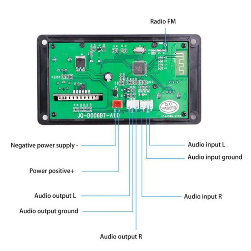 Loa Nghe Nhạc MP3 Không Dây Hỗ Trợ Thẻ TF Cho Xe Hơi