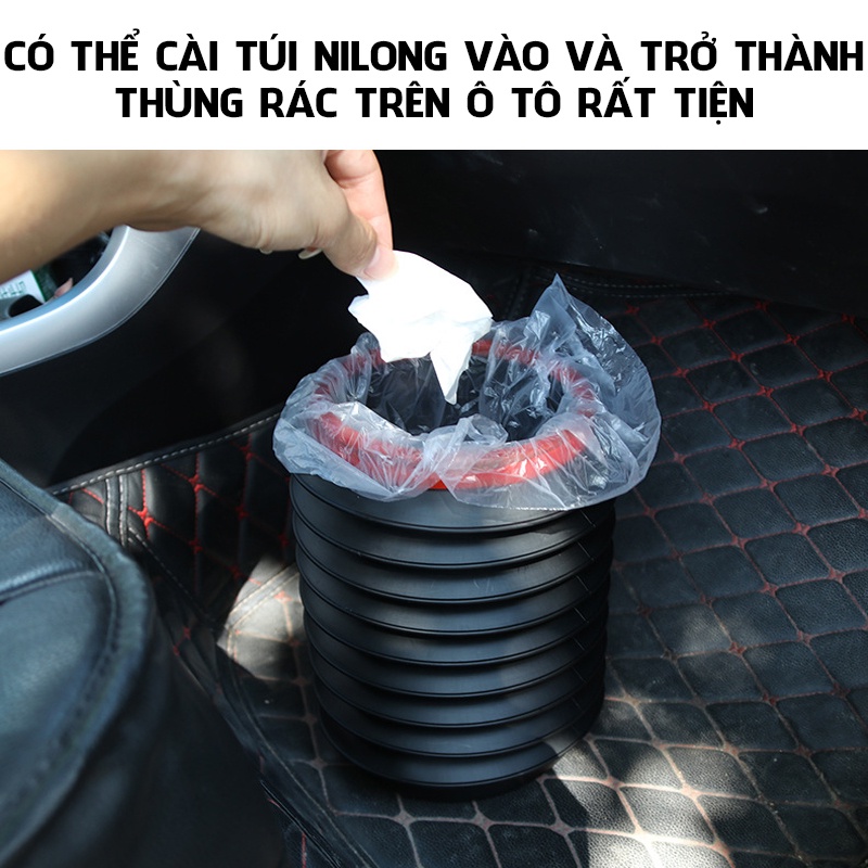 Thùng Đựng Đồ Co Giãn Gấp Gọn Đa Năng Tiện Dụng Để Cốp Xe Ô Tô Cao Cấp Dung Tích 4 Lít