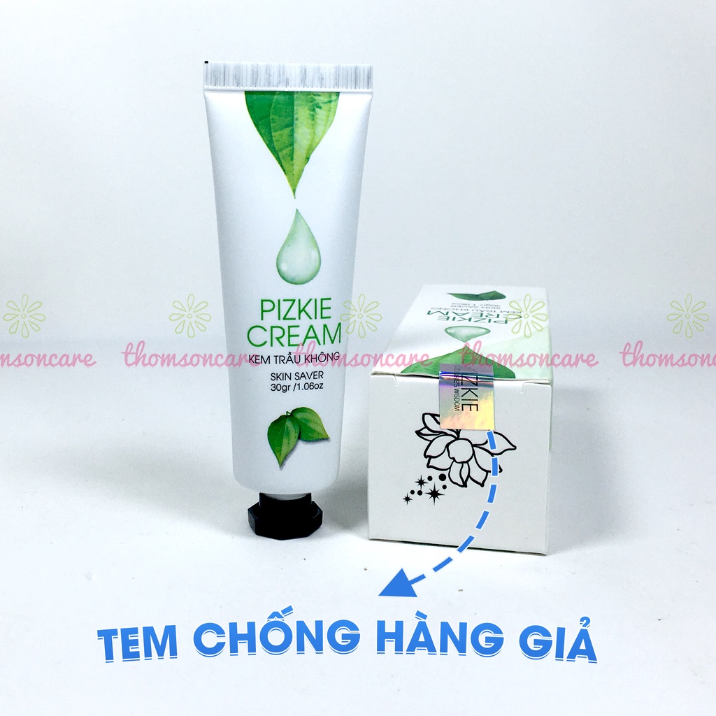 Kem trầu không Pizkie, giảm hăm, rôm sảy, ngứa da, chăm sóc da cho bé  và cả nhà - Mẫu mới tuýp 30g
