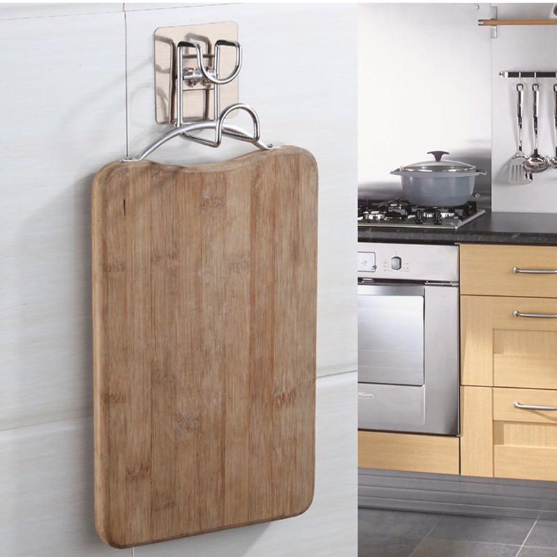 Móc Treo Chậu Rửa Bằng Thép Không Gỉ Dính Tường Không Đục Lỗ Sáng Tạo Cho Nhà Bếp Nhà Tắm