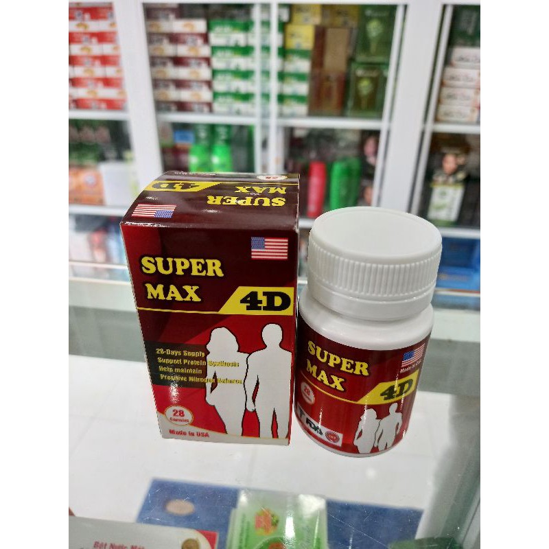 Tăng Cân SUPER MAX 4D USA hộp 28 viên