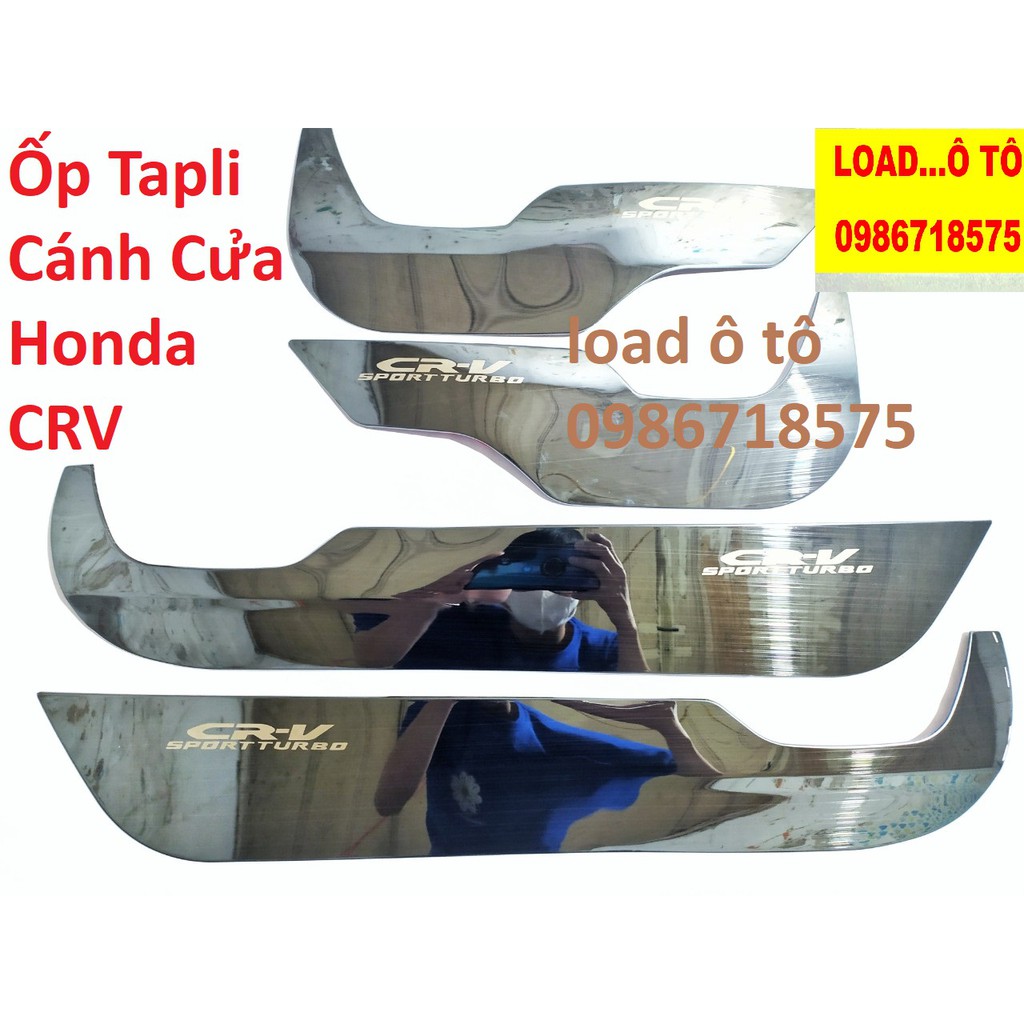 Bộ Ốp Tapli Cánh Cửa Và Ốp Màng Loa Honda CRV 2022-2018 Mẫu Titan Cao Cấp
