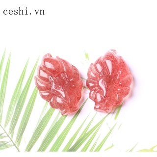 Natural strawberry crystal pendant