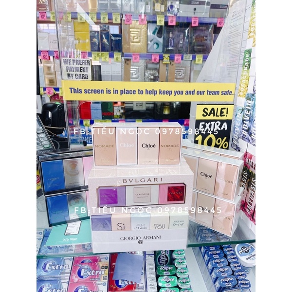 Set 4 chai nước hoa mini Chloe 5ml