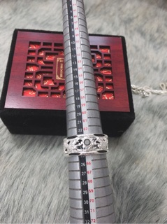 Nhẫn bạc nam 3d đúc rồng
