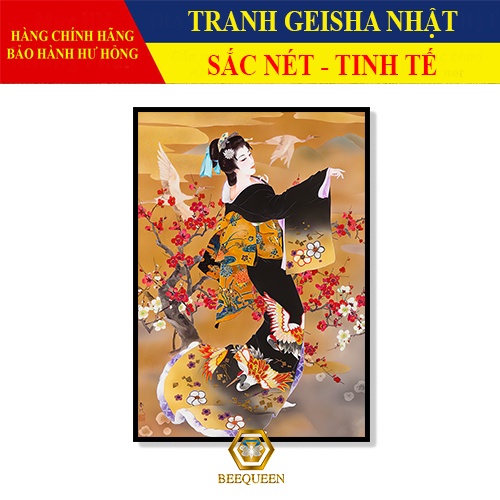 21-40 Mẫu Tranh Geisha Trang Trí Nhà Hàng, Tiệm Xăm Tattoo Phong Cách Nhật Bản Xưa