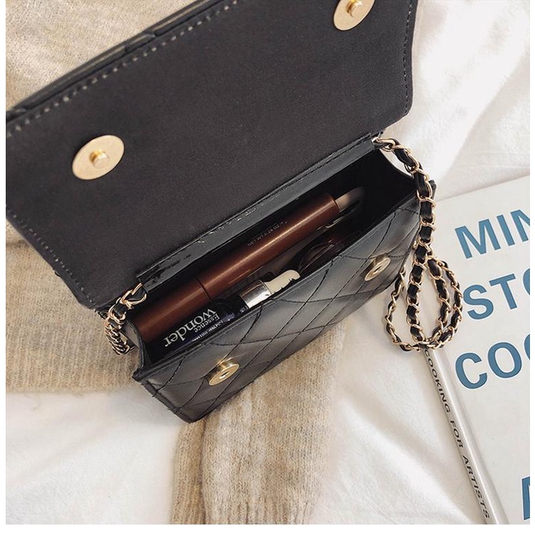 Túi đeo vai hình vuông mini chất lượng cao phong cách Pháp thời trang cho nữ