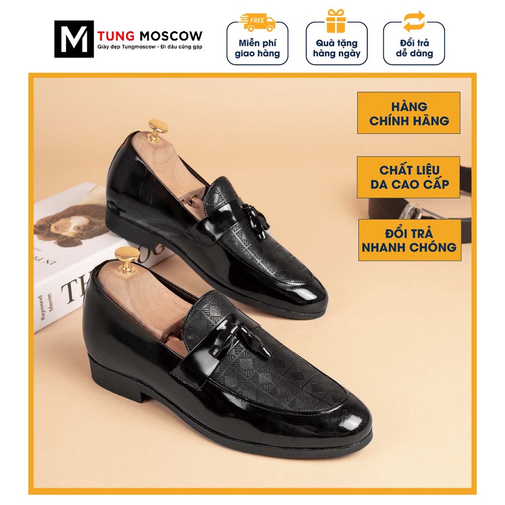 Giày Lười Nam Da Bóng ĐỘN ĐẾ, Giày Nam Tùng Moscow - SP4084