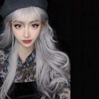 Tóc giả bạch kim 😀FREESHIP😀 TÓC XOĂN DÀI MÀU BẠCH KIM