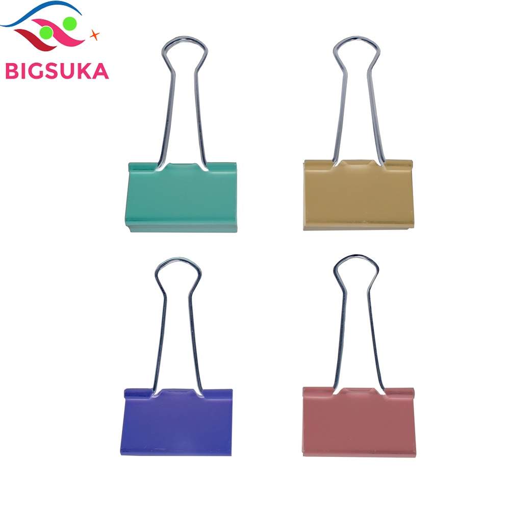 Kẹp bướm DELI nhiều màu kim loại nhỏ mini cute để bàn BIGSUKA