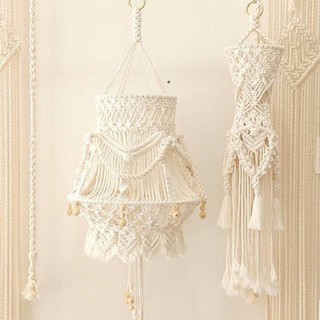 Macrame Lá - Đèn chùm macrame trang trí - Macrame Lá
