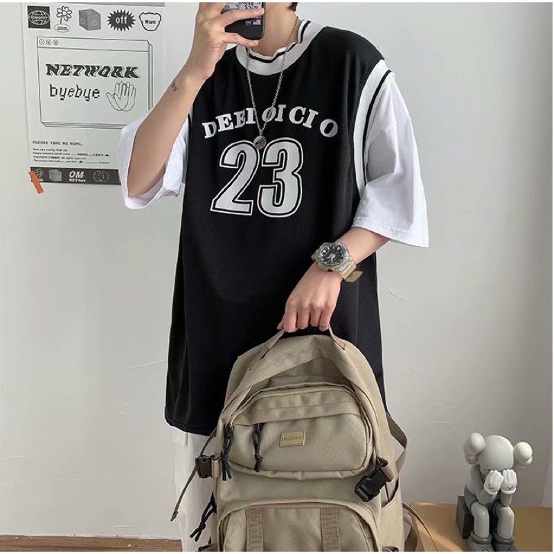 Áo Thun Nam Nữ Unisex Tay Lỡ Số 23, Áo Phông Tay Lỡ Unisex Form Rộng Oversize Kiểu Dáng Thể Thao | BigBuy360 - bigbuy360.vn