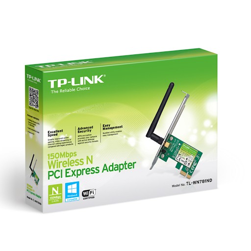 Bộ chuyển đổi không dây PCI Express tốc độ 150Mbps Tp-Li nk TL-WN781ND