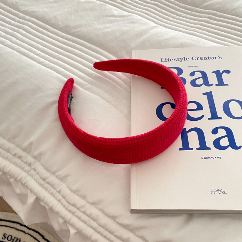 Băng đô mút xốp màu trơn thời trang retro Nhật Hàn tùy chọn