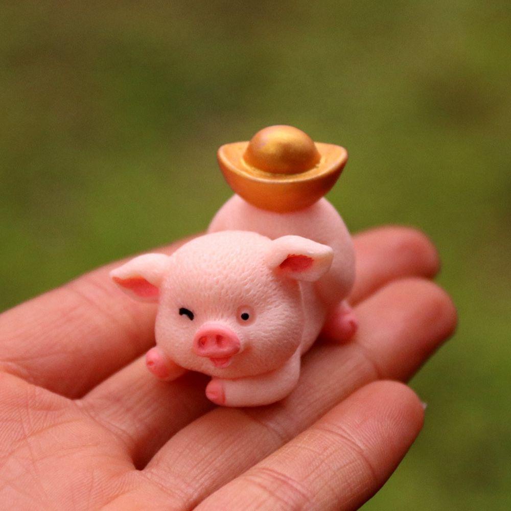 IVORY Mô Hình Chú Heo Con Bằng Nhựa Dễ Thương Trang Trí Giáng Sinh