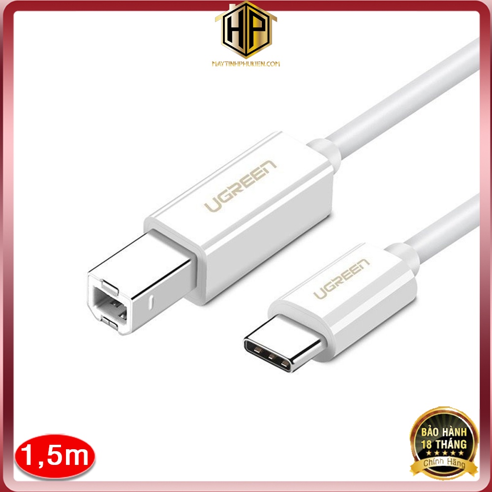 Ugreen 40417 - Cáp máy in chuẩn USB Type C dài 1,5m chính hãng