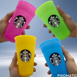 Ly nhựa đổi màu Starbuck - Colour Changing - Reusable cold cups - 100% chính hãng