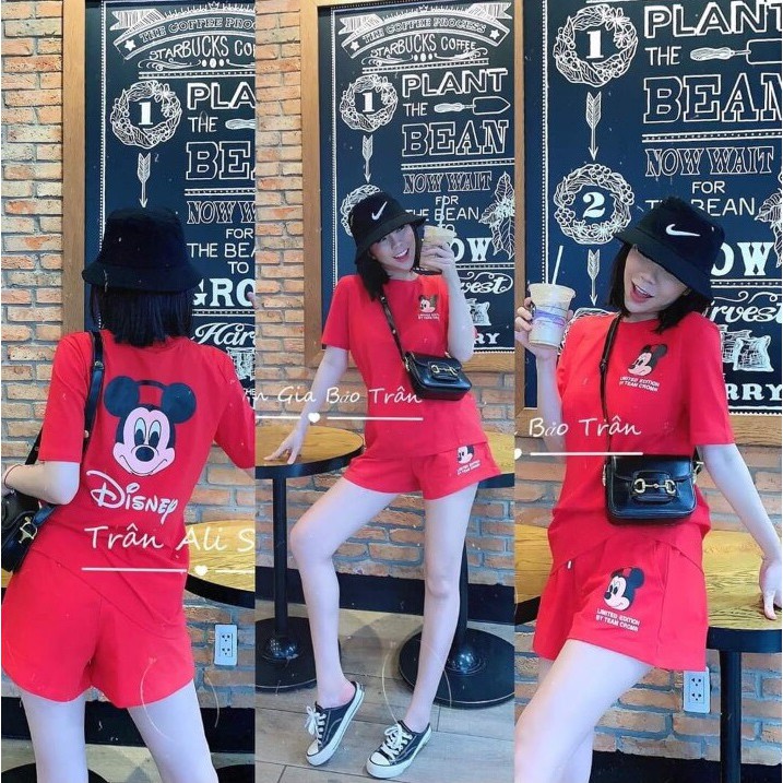 Set bộ thun mickey, đồ bộ mặc nhà siêu hot