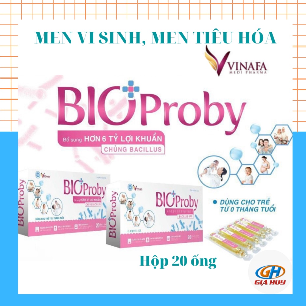 Men vi sinh, men tiêu hóa cho bé, bổ sung kẽm BIOPROBY vinafa 20 lọ*10ml