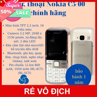 Điện thoại NOKIA C5 00 giá rẻ kèm theo phụ kiện (pin+sạc)