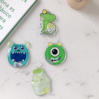 Giá đỡ điện thoại dạng túi dầu phối cát chảy bằng chất liệu PVC họa tiết hoạt hình xinh xắn